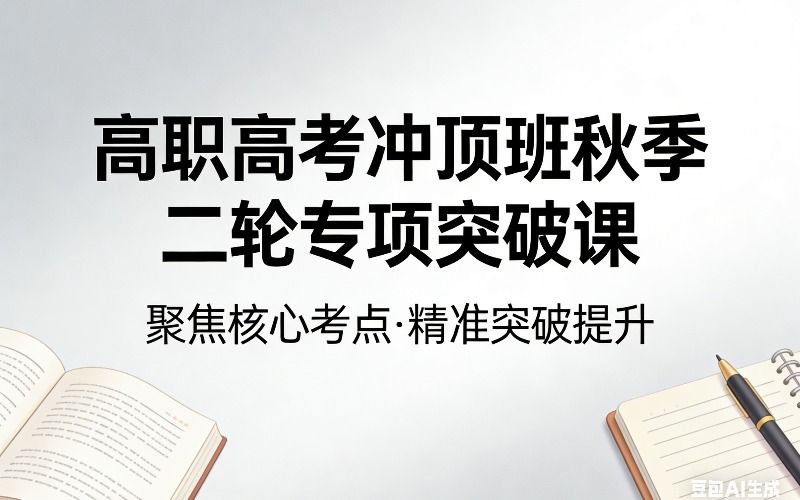 高職高考沖頂班秋季二輪專項(xiàng)突破課