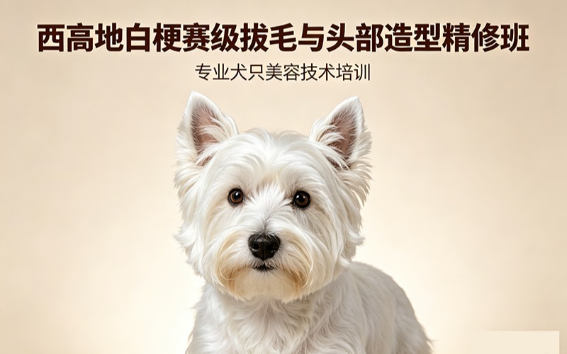 西高地白梗赛级拔毛与头部造型精修班