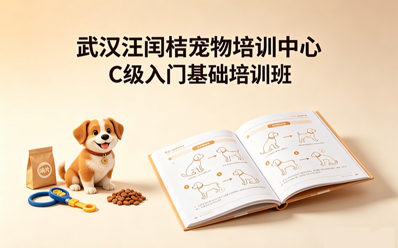 武汉汪闰桔宠物培训中心C级入门基础培训班