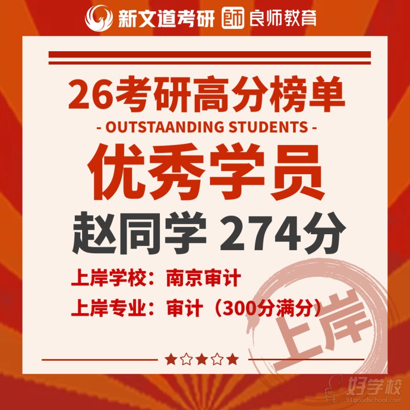 赵同学274分