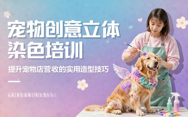 长沙宠物国际流行创意立体染色培训课程