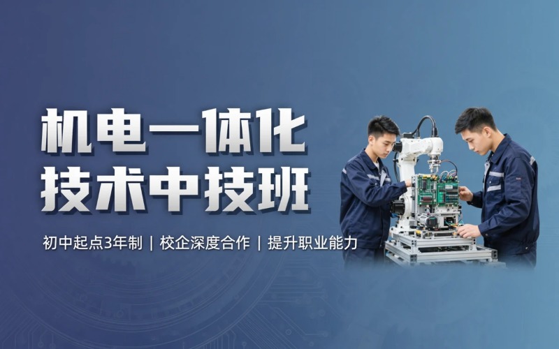 机电一体化技术专业初中起点3年制中技校企合作冠名班