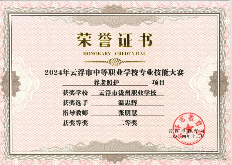 荣誉证书8