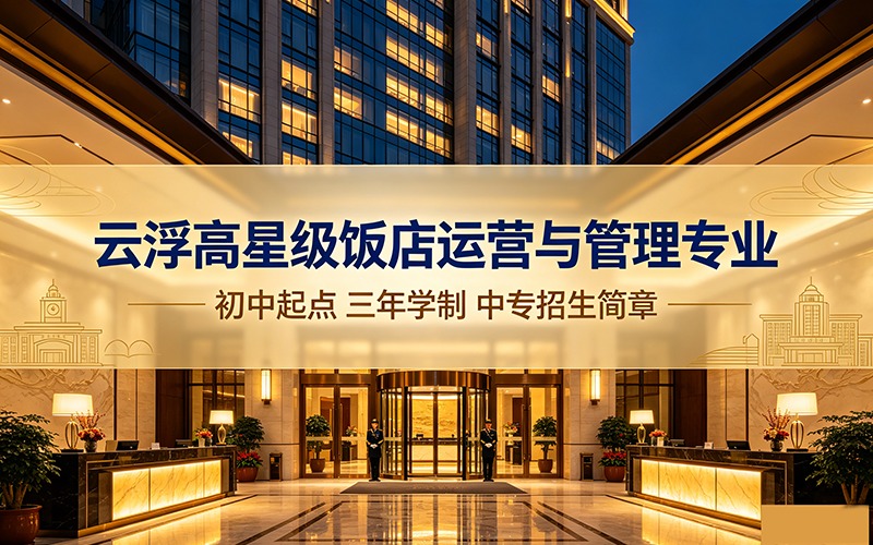云浮高星级饭店运营与管理专业初中起点三年学制中专招生简章