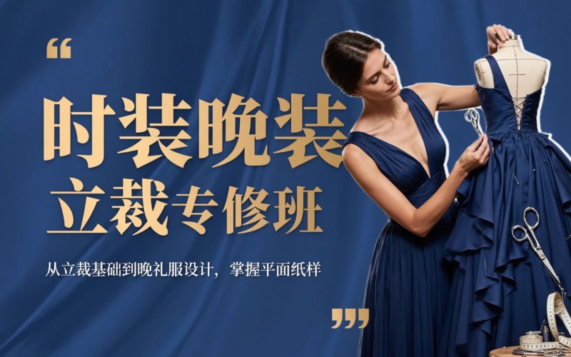 时装+晚装立裁专修班