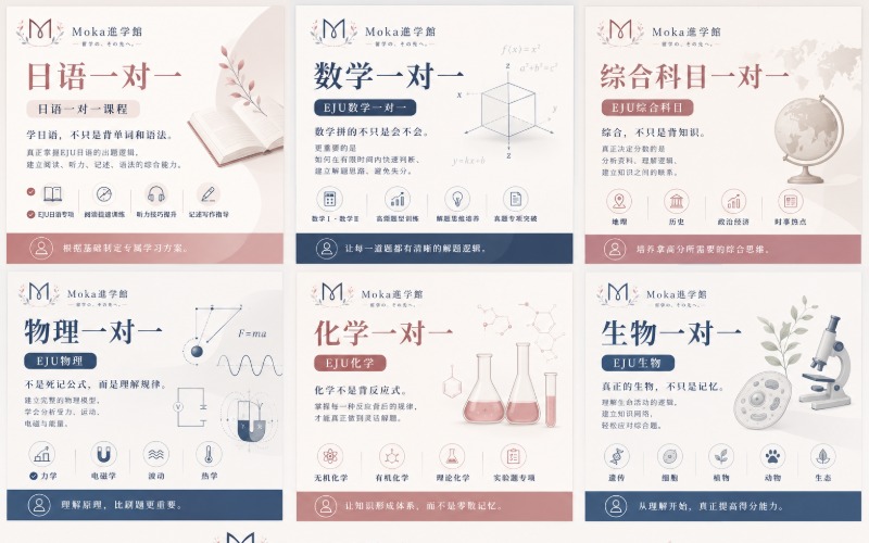 EJU一对一学科备考培训课程