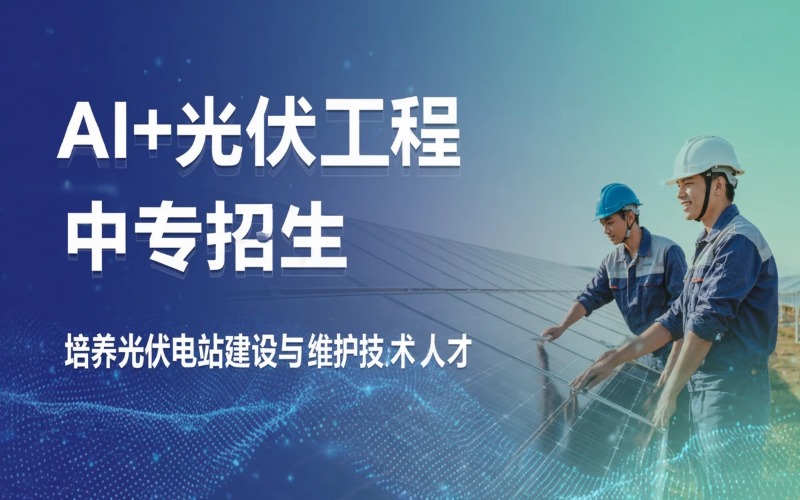 人工智能 + 光伏工程技术与应用专业初中起点三年学制中专招生简章