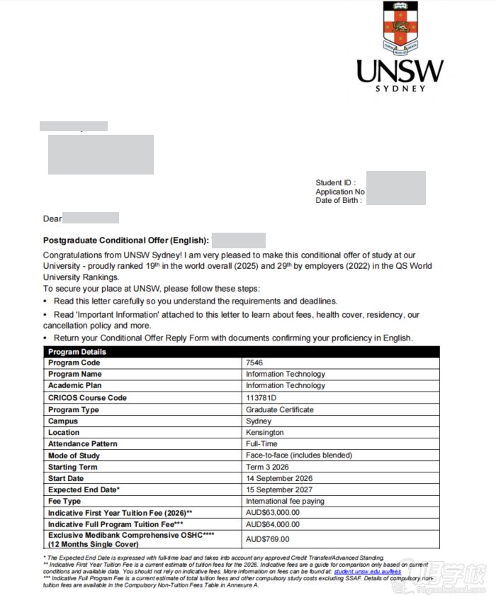unsw it offer