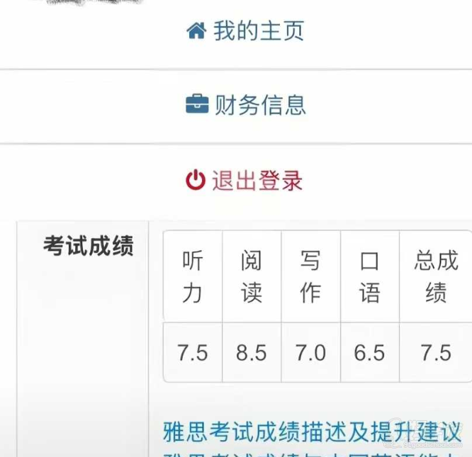 雅思成績