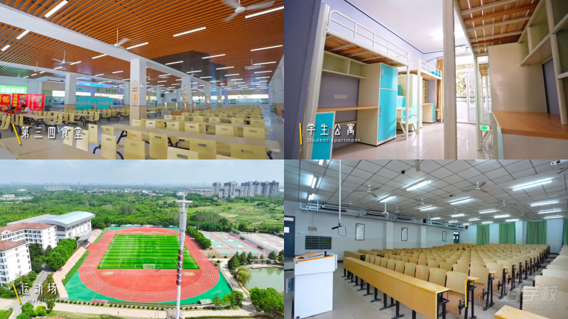 合思达体育封闭训练基地：运动场，食堂，宿舍，教室